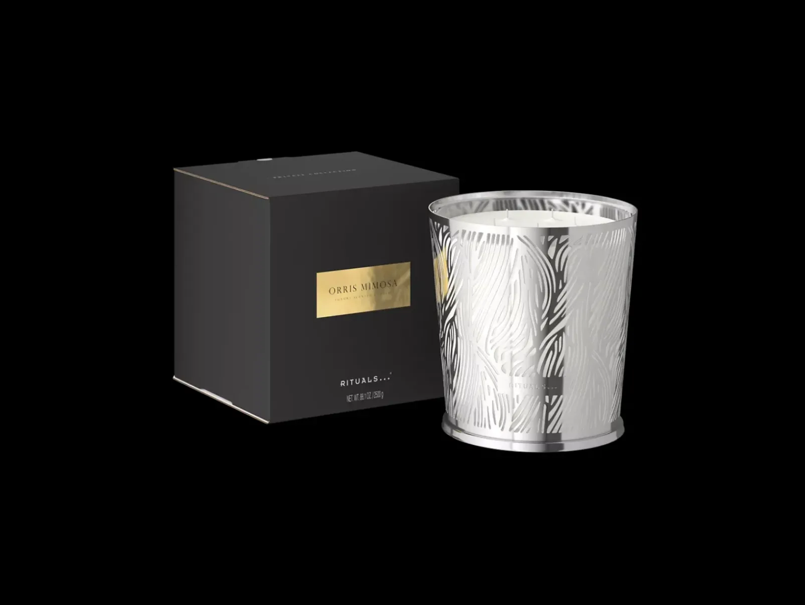 Rituals Candele Profumate|XL Orris Mimosa Scented Candle With Metal Sleeve